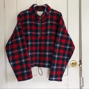 American Eagle AE Cropped Fleece Sherpa Jacket L